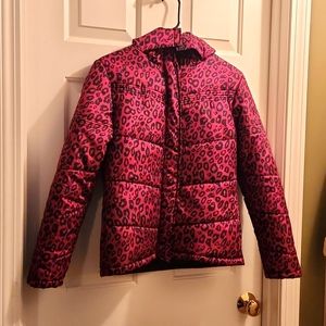 Black Lipstick Pink Leopard Jacket